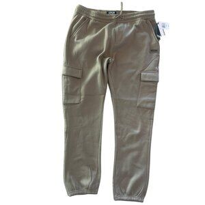 NWT DR Essentials Men's XL Cargo Fleece Jogger Sweatpants Tan